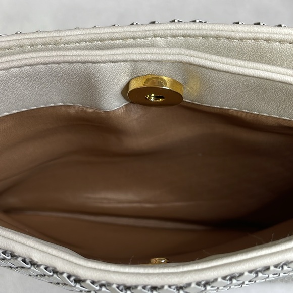 🪸 Vintage Whiting & Davis White Metal Mesh Clutch - Picture 10 of 12